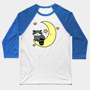 Crescent Moon Raccoon Baseball T-Shirt